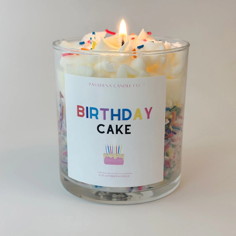 Birthday Cake Scented Candle with Sprinkles