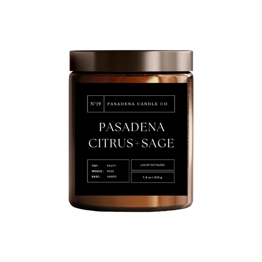 Pasadena Citrus + Sage Scented Candle